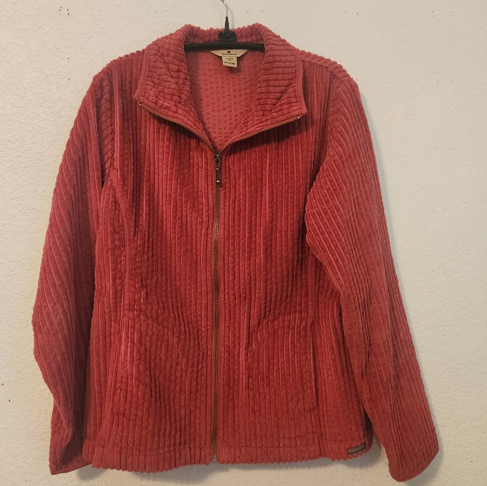 Woolrich Soft Ruby Wide‎ Whale Corduroy Full Zip Jacket, Size M